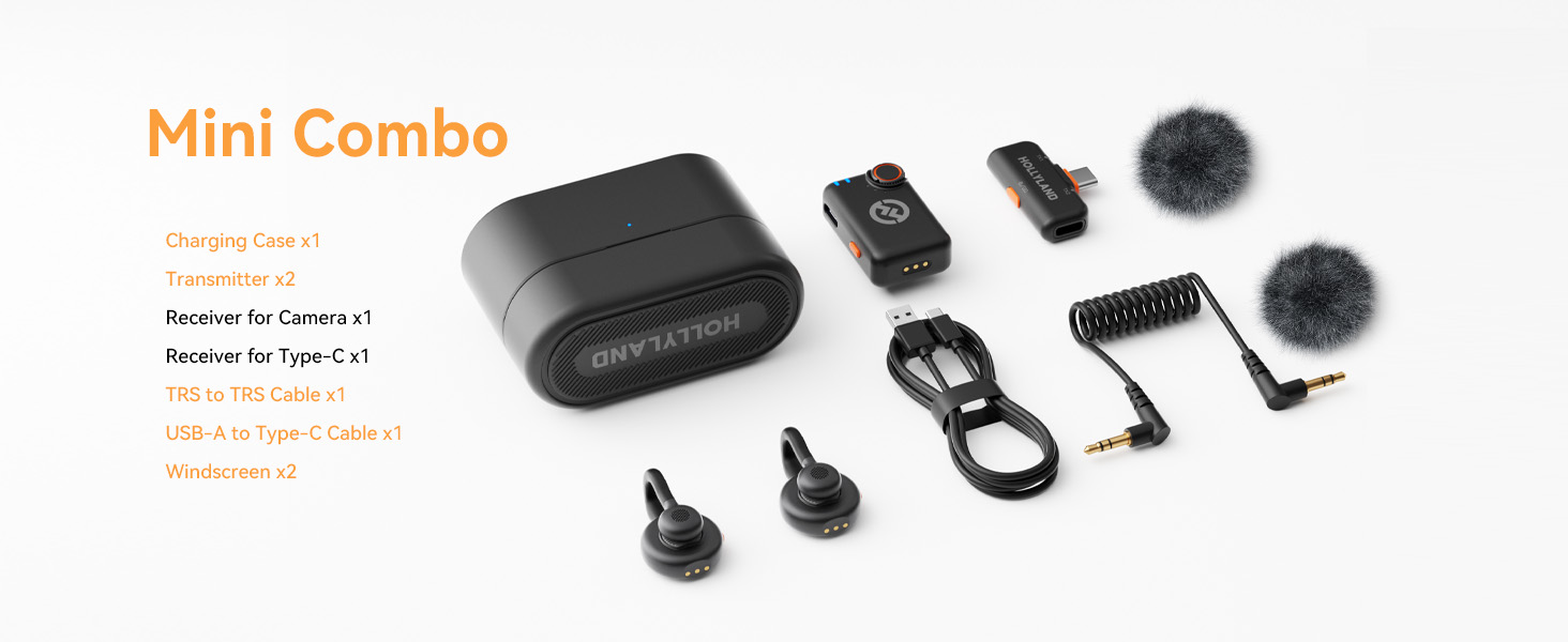 Hollyland Lark M2S Combo Discreet Wireless Microphone kit