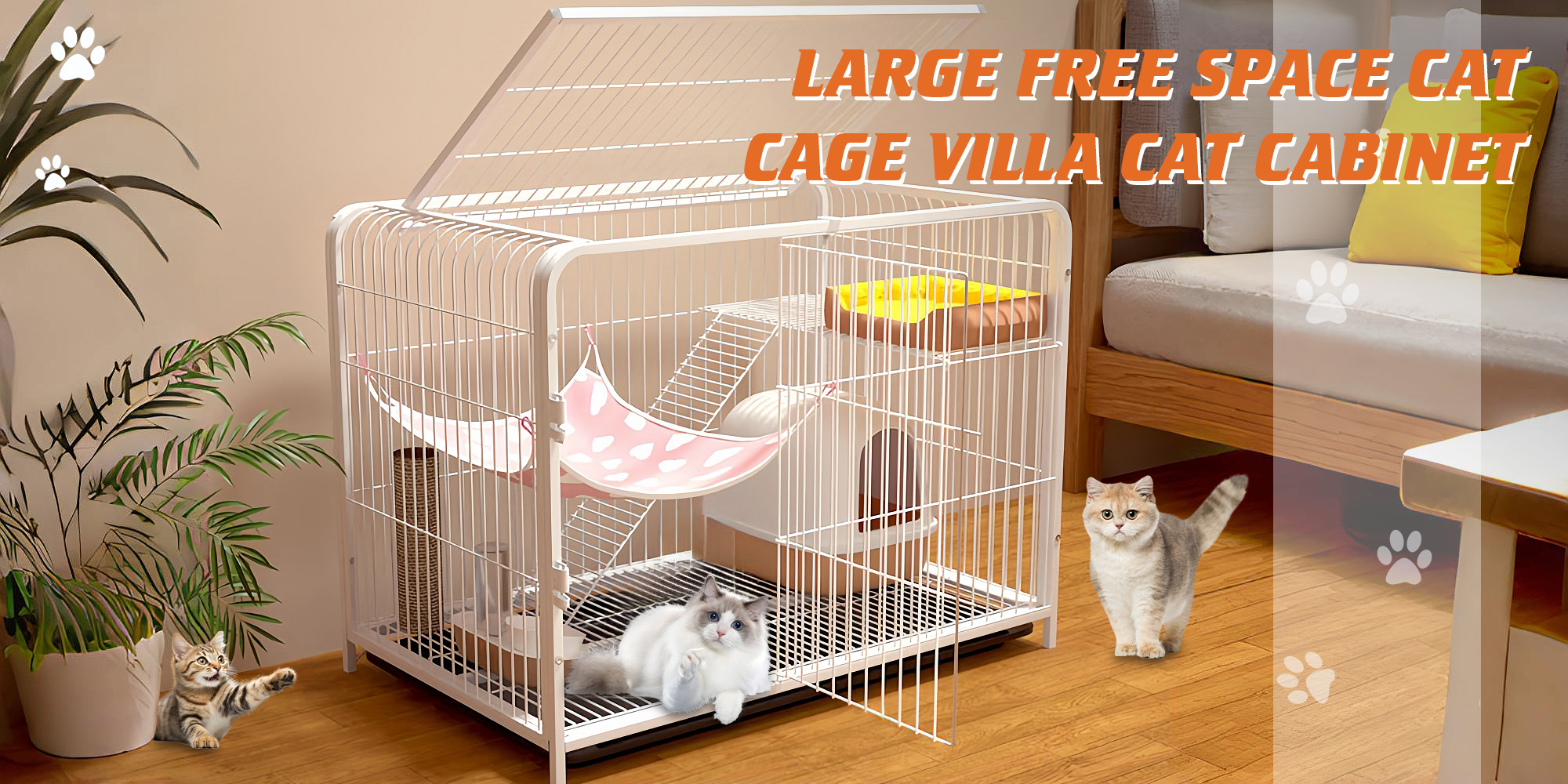 Cat Cage Extra Large Free Space Cat Cage Villa Cat House Cat Cabinet Cat Nest Cat Climbing Shelf