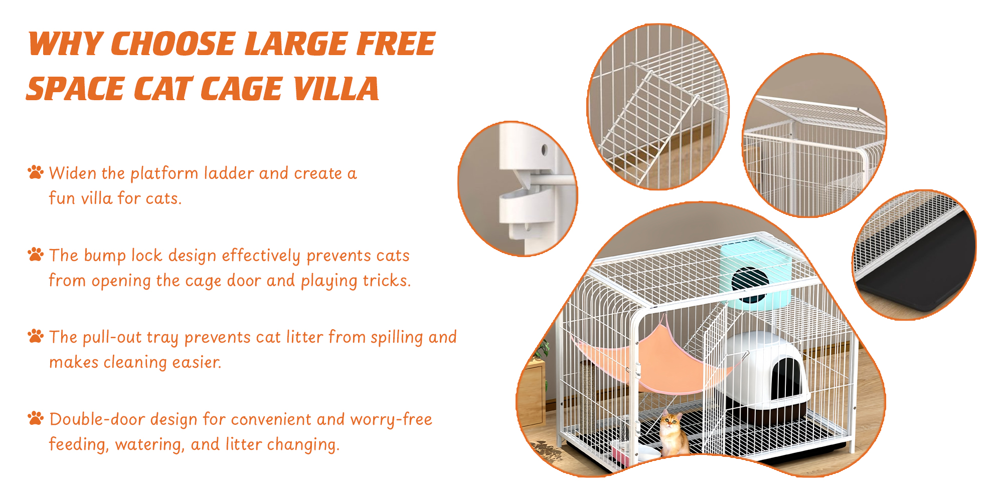 Cat Cage Extra Large Free Space Cat Cage Villa Cat House Cat Cabinet Cat Nest Cat Climbing Shelf
