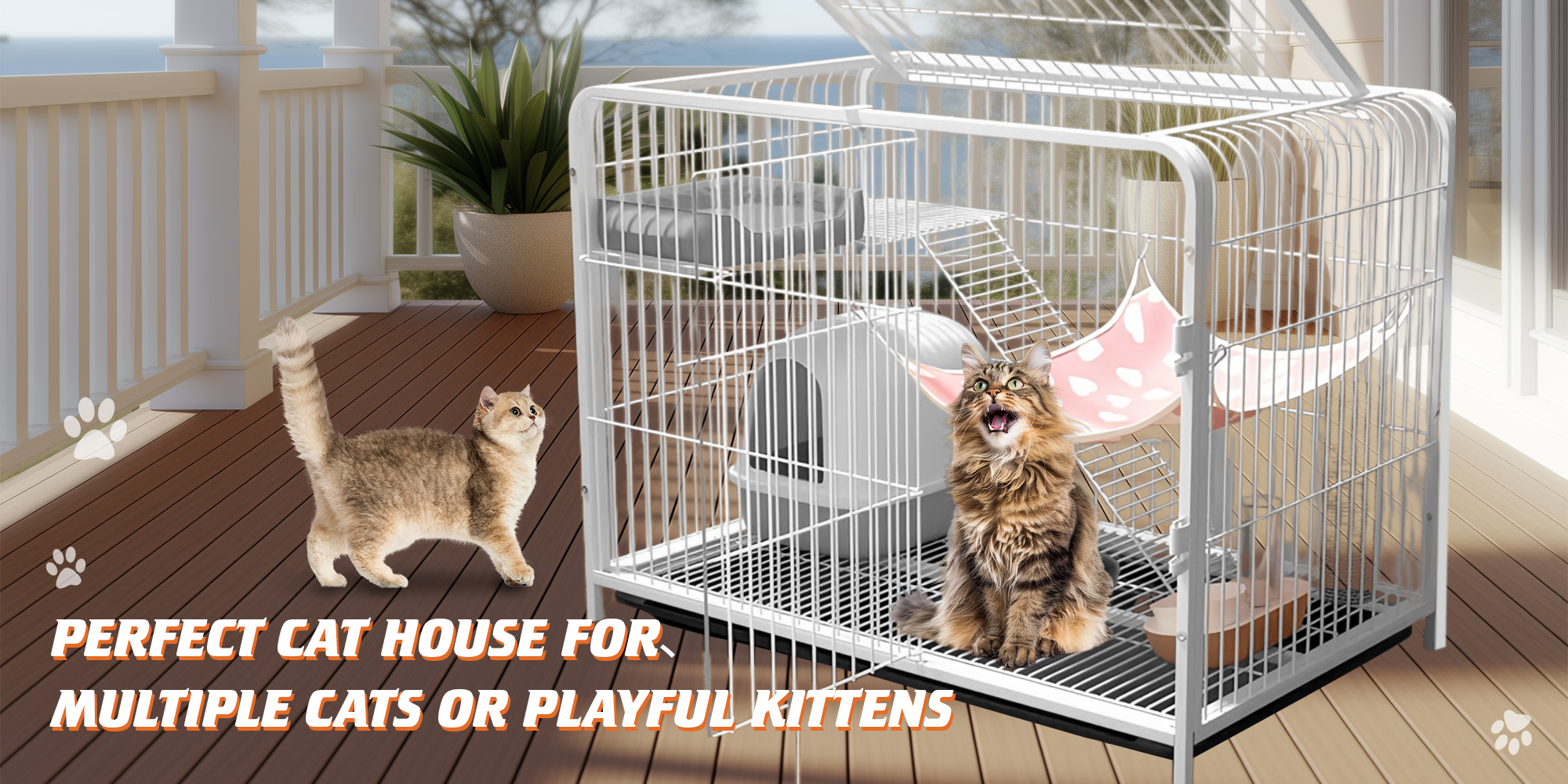 Cat Cage Extra Large Free Space Cat Cage Villa Cat House Cat Cabinet Cat Nest Cat Climbing Shelf