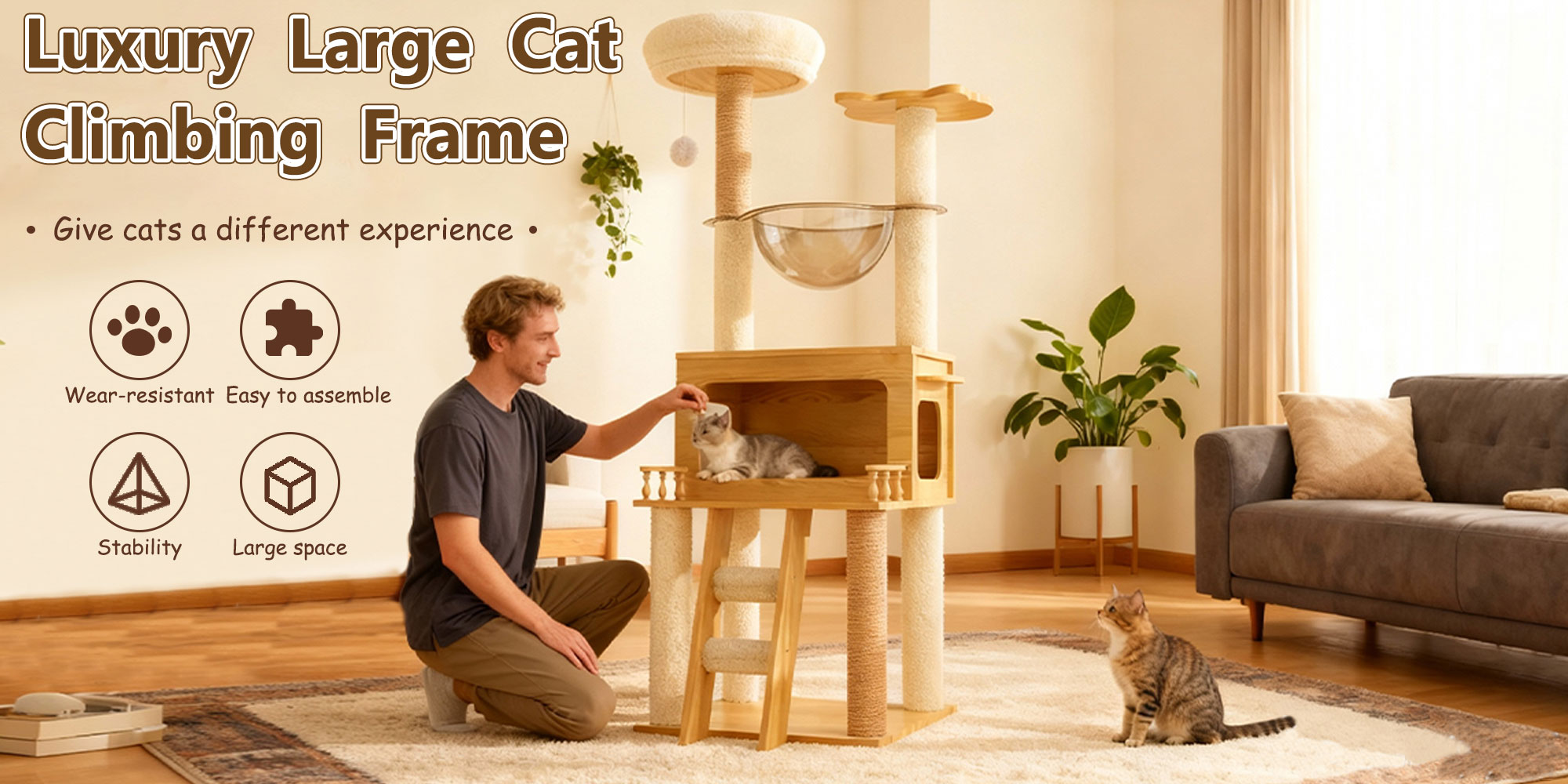 Cat Climbing Frame Multi-level Cat Tower Cat Nest Cat Scratching Board Space Capsule Cat Tree Cat Supplies Pet Cat Toys Pet Supplies