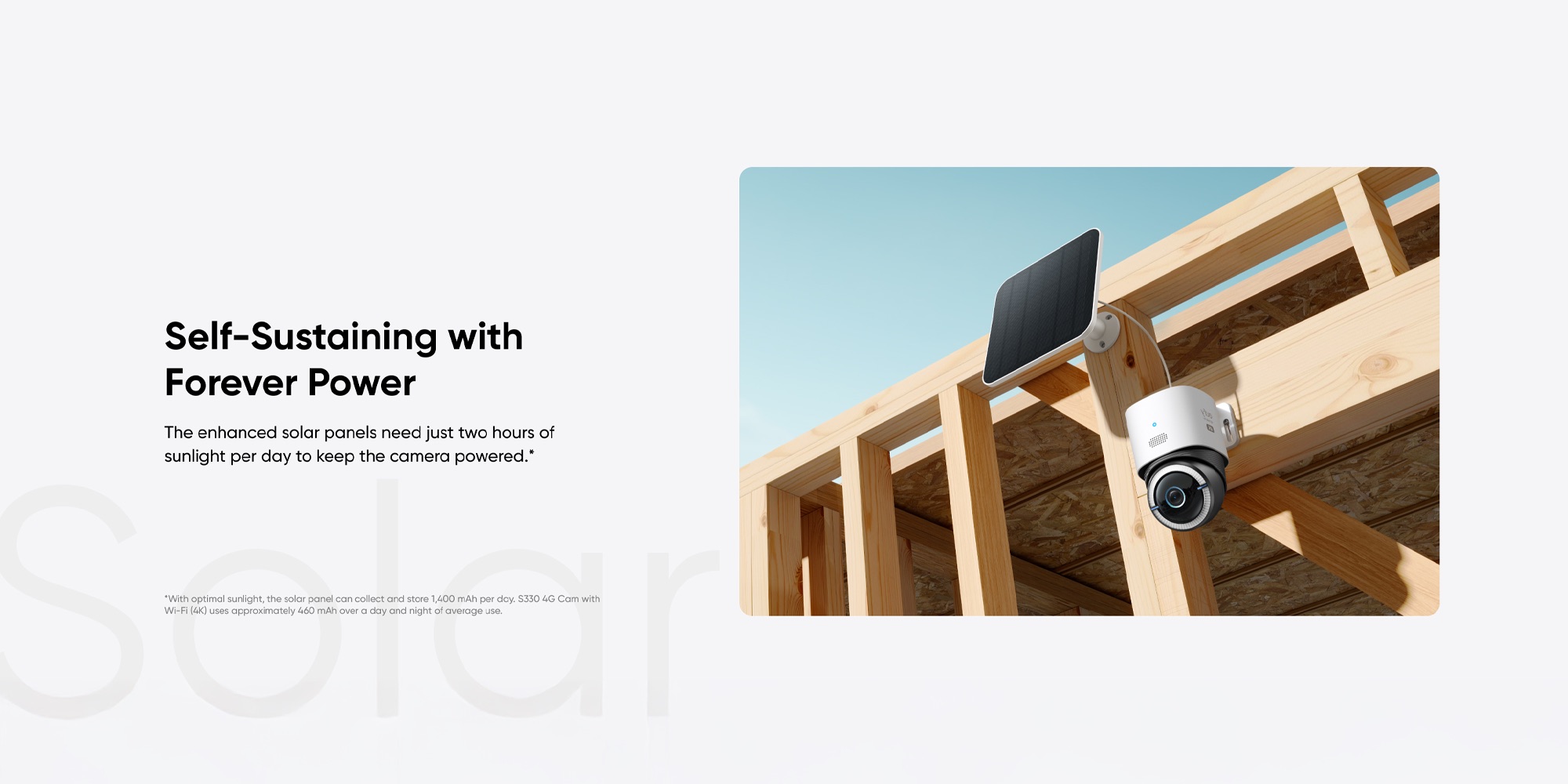 eufy Security 4G LTE Cam S330 with Wi-Fi, 4K UHD Pan Tilt, Wireless, Solar Powered with Solar Panel, AI Human/Vehicle Tracking, with SIM Card