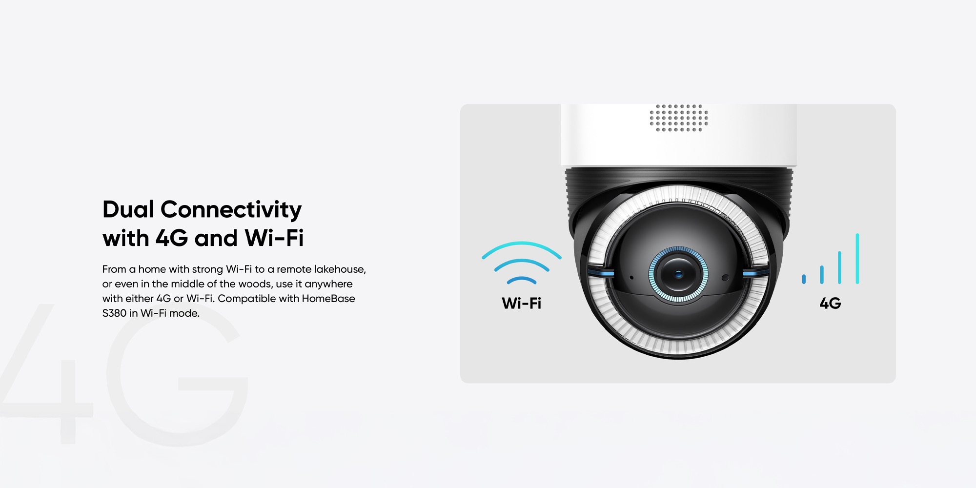 eufy Security 4G LTE Cam S330 with Wi-Fi, 4K UHD Pan Tilt, Wireless, Solar Powered with Solar Panel, AI Human/Vehicle Tracking, with SIM Card