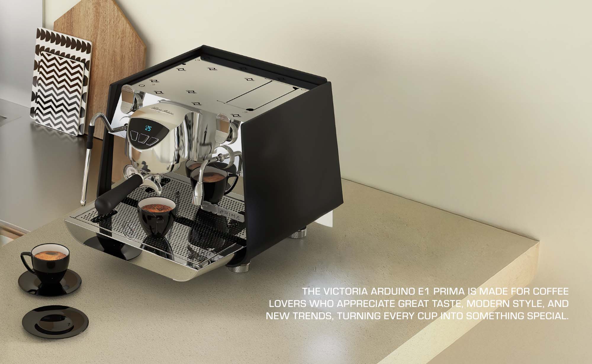 Eagle One Prima Single Group Espresso Machine, Dual Boiler, Volumetric Dosing, App Control, Steam‑by‑Wire Wand, Tank or Direct Plumb – Black