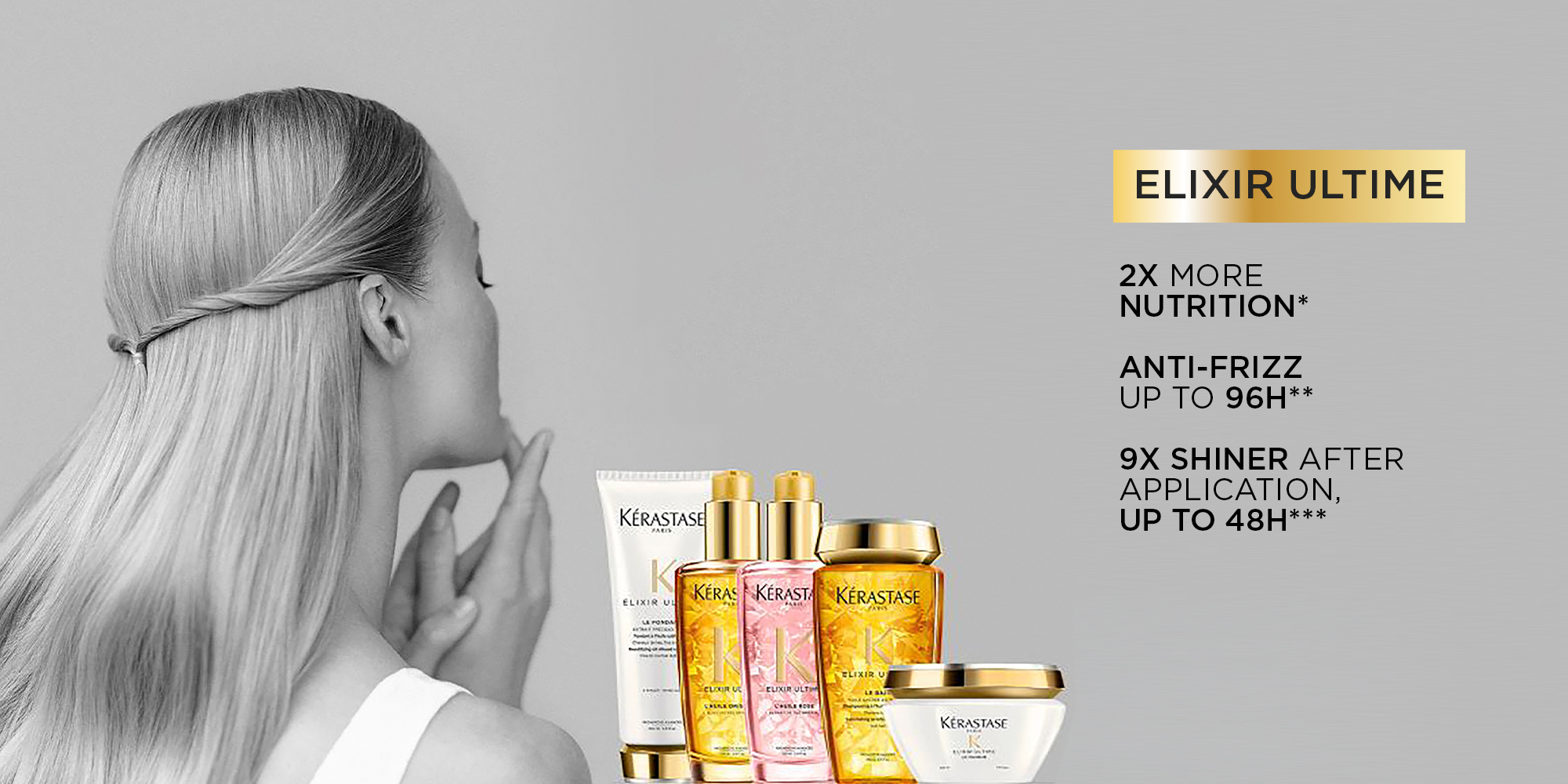 Elixir Ultime Huile Originale Hair Oil for All Hair Types Refillable Bottle