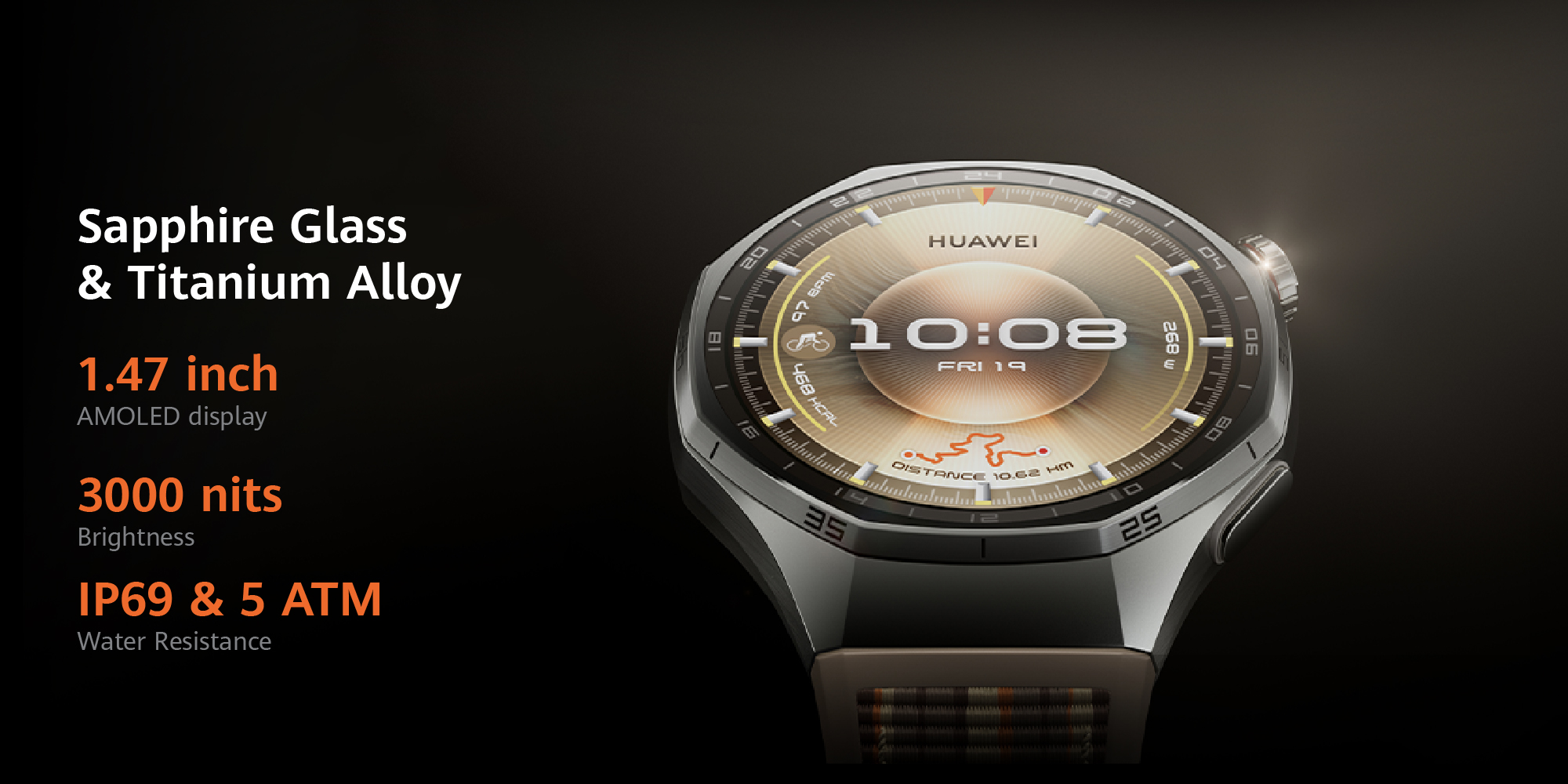 WATCH GT 6 Pro Smart Watch, 46mm, upto 21 days battery life, GPS Smart Watches with 100+ Sports Mode, Cycling, iOS & Android Compatible, ECG Analysis, Health Monitoring + Free Gifts Brown