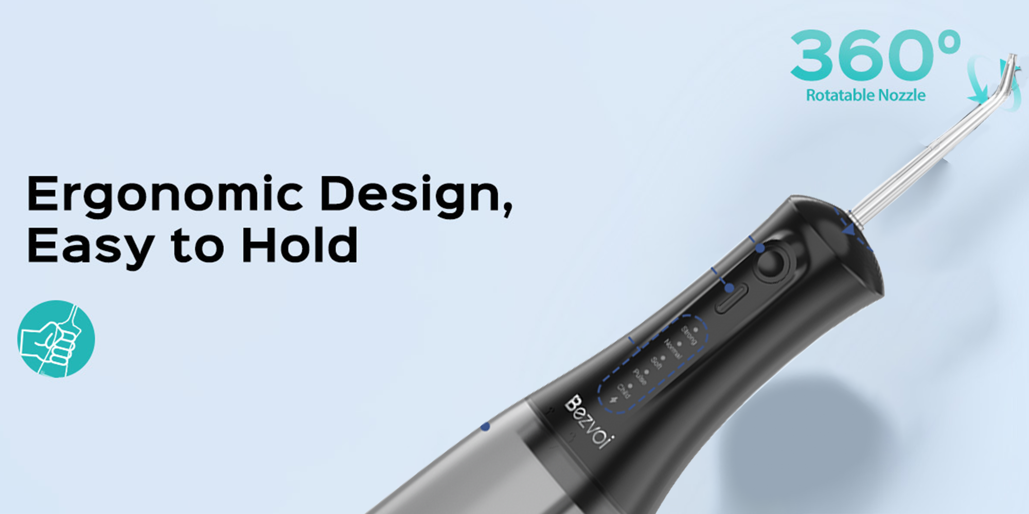 Portable Water Flosser – Cordless, 5 Modes, 300ML, IPX7 Waterproof, Rechargeable Oral Irrigator with 6 Tips for Teeth Cleaning