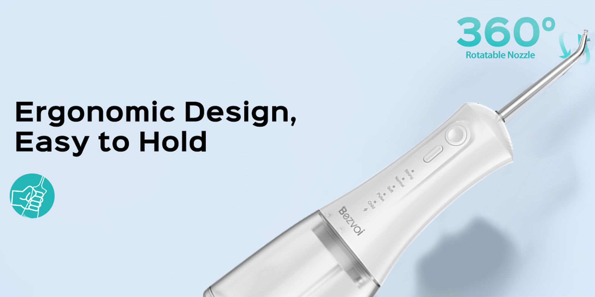 Portable Water Flosser – Cordless, 5 Modes, 300ML, IPX7 Waterproof, Rechargeable Oral Irrigator with 6 Tips for Teeth Cleaning