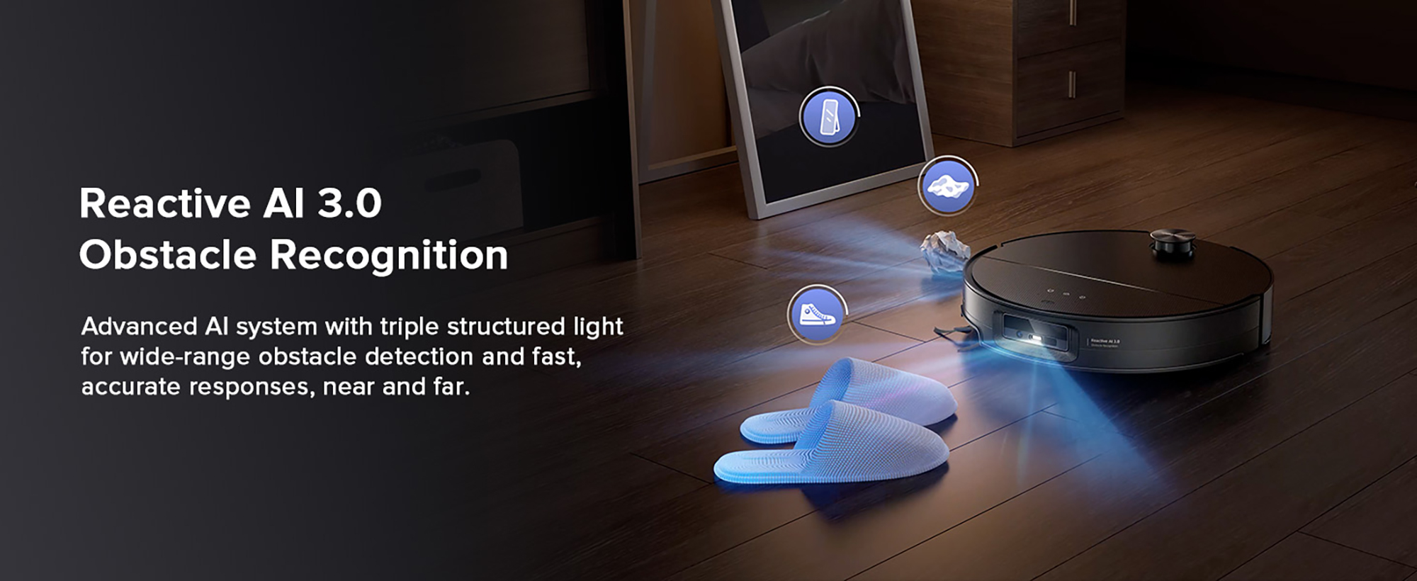 roborock Saros 10 Robot Vacuum and Mop, 22,000Pa Suction, AI Obstacle Avoidance, 3.14 inch Ultra Thin, Zero Tangling Main Brush, Auto Detachable Hot Water Mop & Dock Self Cleaning, Pet Friendly