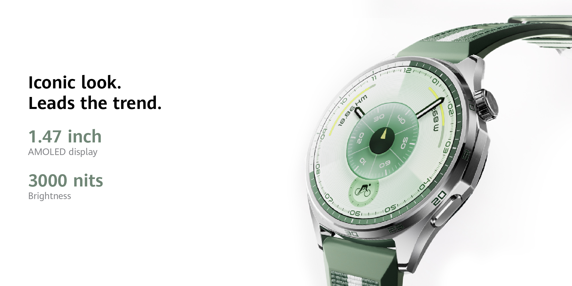 WATCH GT 6 46mm Smart Watch, 1.47'' Display, up to 21 days battery life,  Compatible with iOS & Android, Health Monitor, 100+ Sports Modes, Green with Free Extra App Benefits Green
