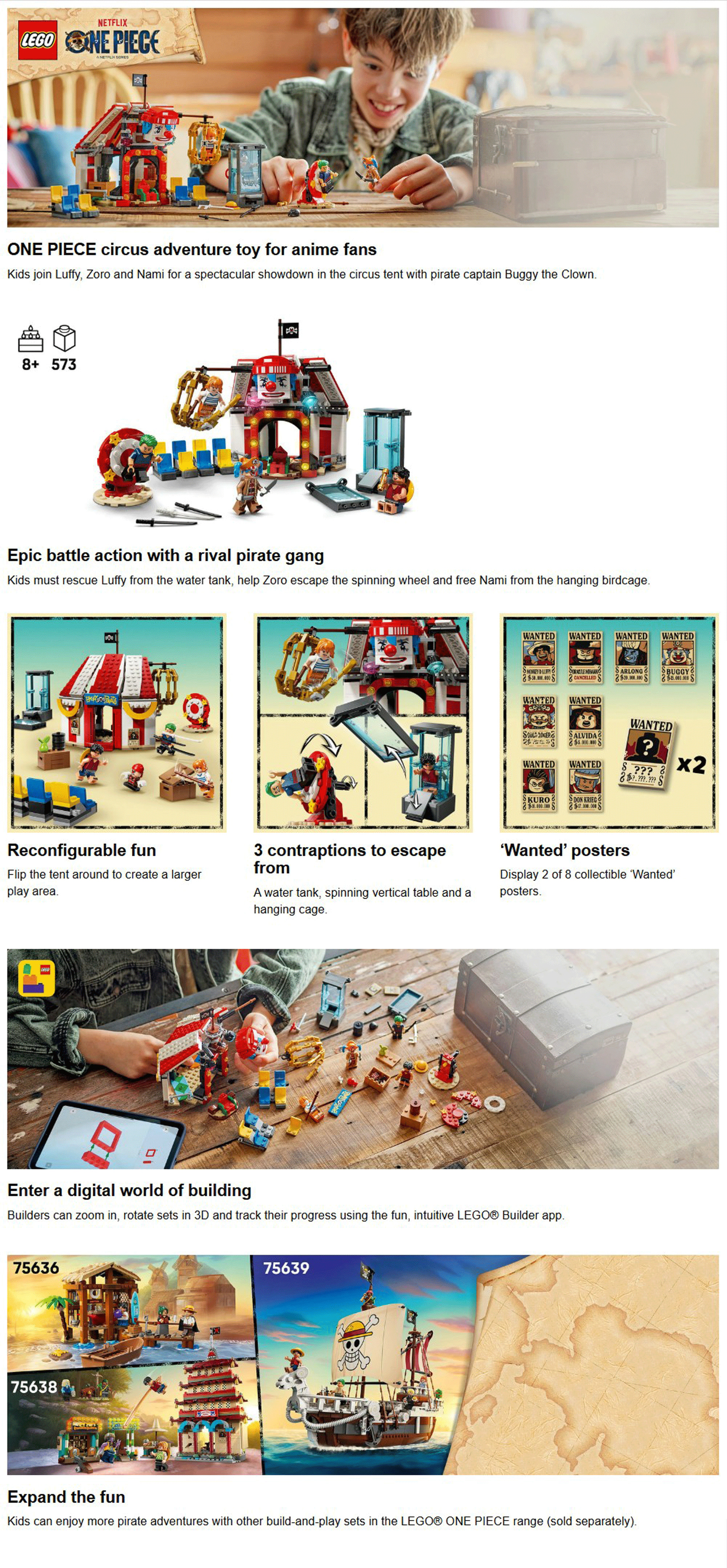 ONE PIECE Buggy the Clown's Circus Tent 75637 (573) Pieces
