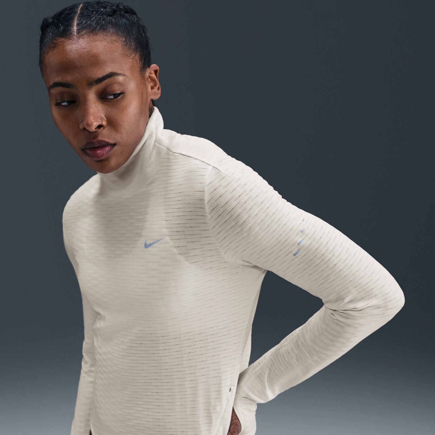 Women's Swift Therma-FIT Turtle-Neck Running Top