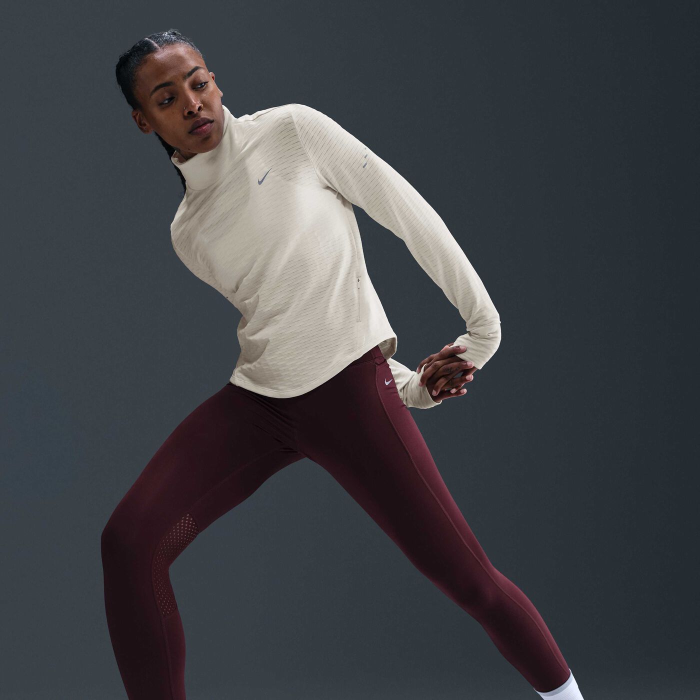 Women's Swift Therma-FIT Turtle-Neck Running Top