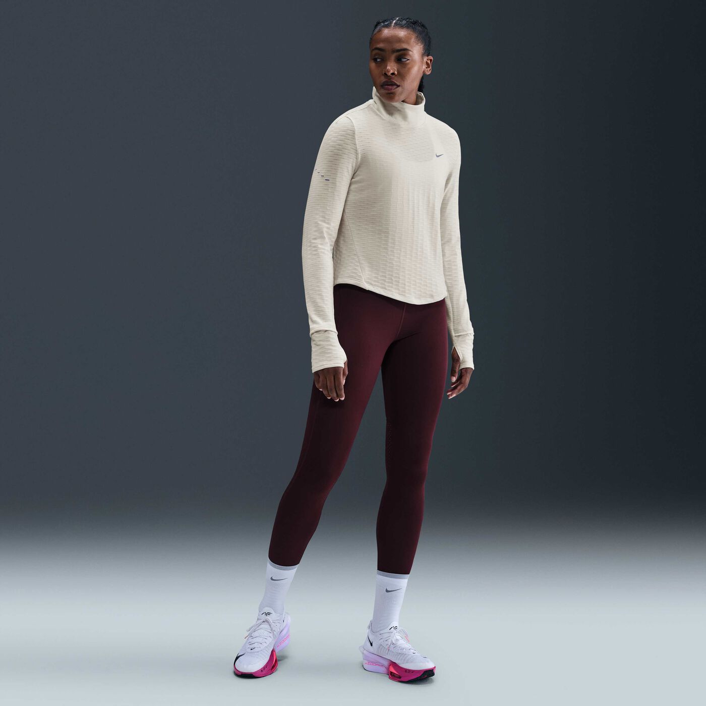 Women's Swift Therma-FIT Turtle-Neck Running Top