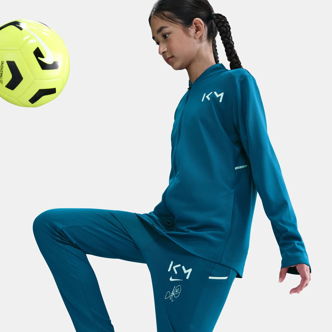 Kids' Kylian Mbappé Academy Dri-FIT Football Tracksuit