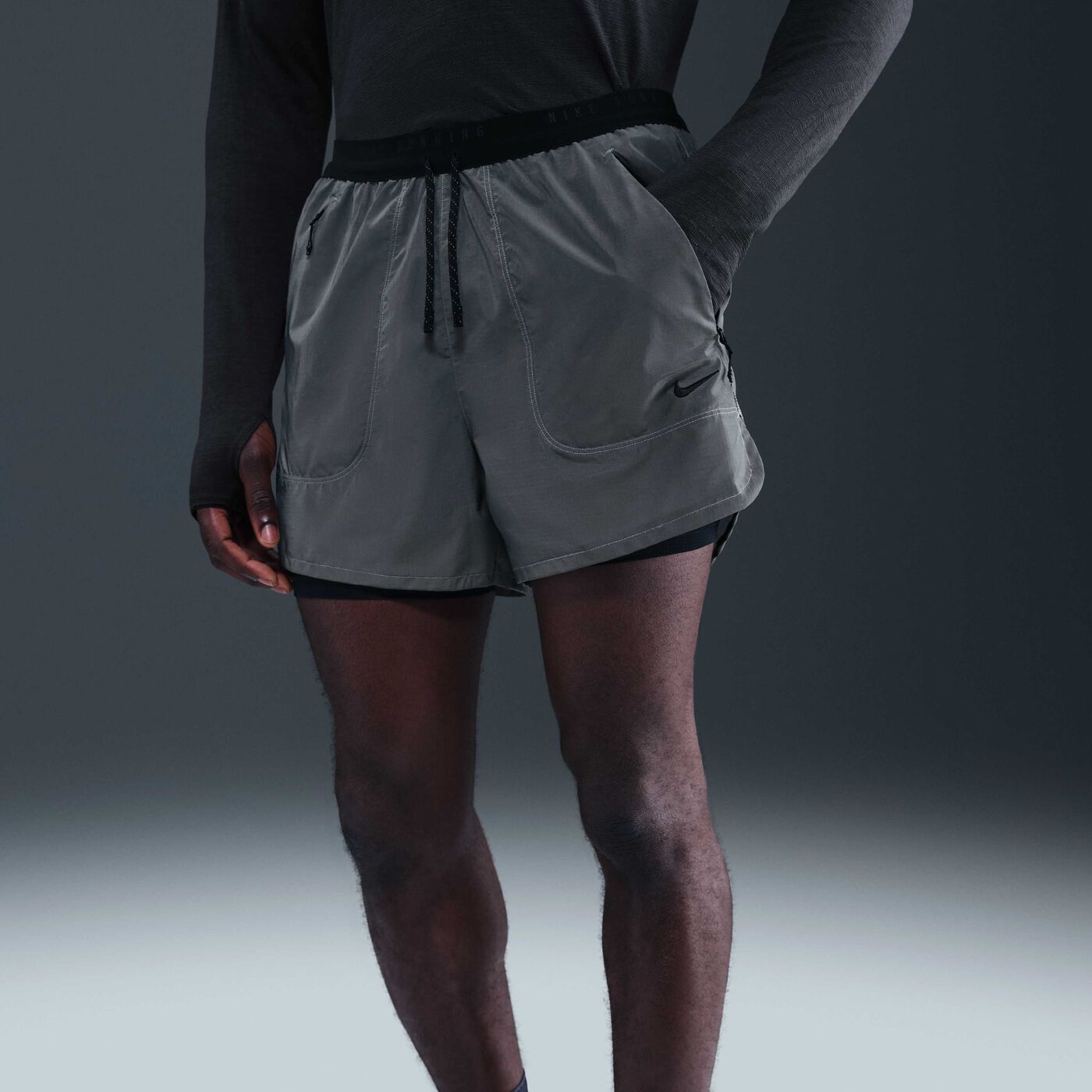 Men's 2-in-1 Reflective Running Shorts
