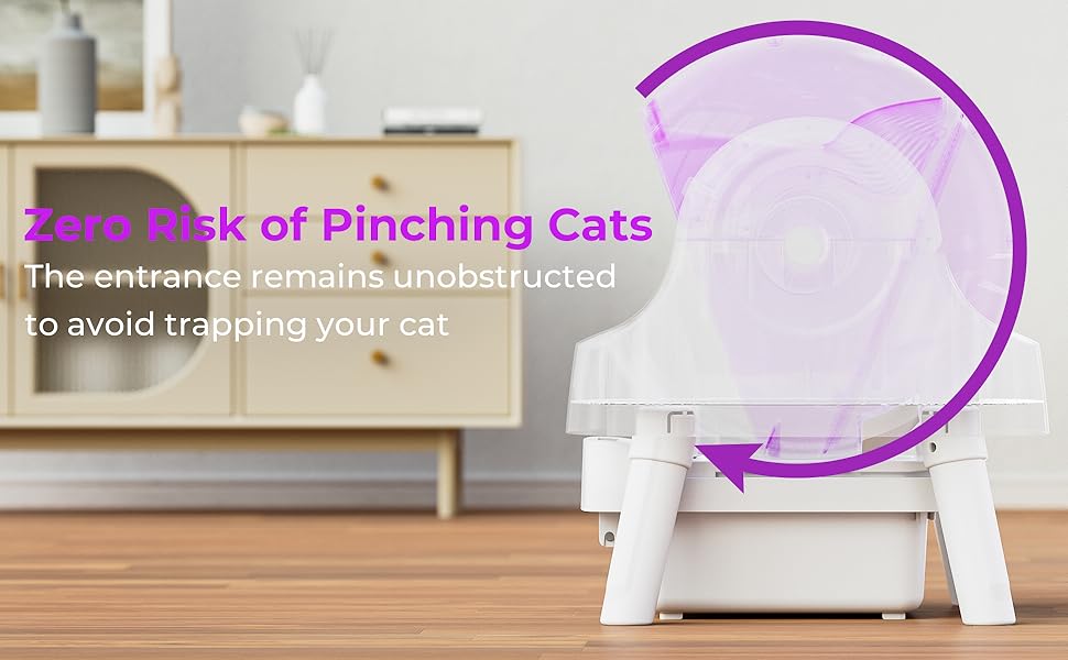 PetPivot, Automatic Cat Litter Box, Open Top Litter Box for Multiple Cats, Self Cleaning Litter Box with Liners and Mat Included (Updated Sensors)