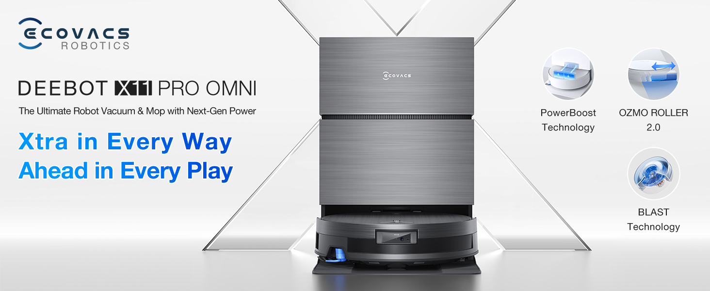 Deebot X11 Pro Robotic Vacuum Cleaner 1200 W DEX99-11EO Black