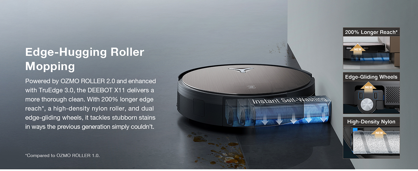 Deebot X11 Pro Robotic Vacuum Cleaner 1200 W DEX99-11EO Black