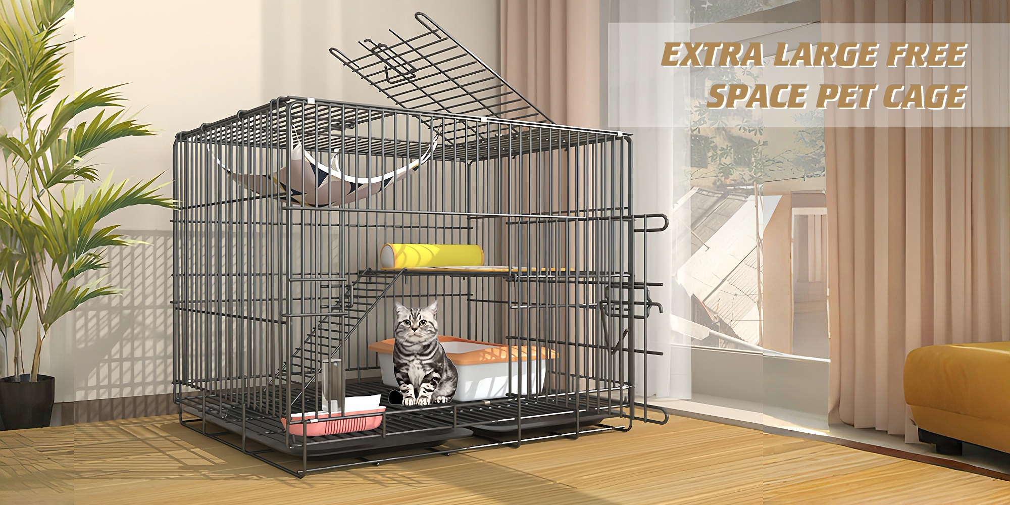 Large Cat Cage Cat House Cat Cabinet Cat Nest Extra Large Free Space Pet Cages Kitten Cage