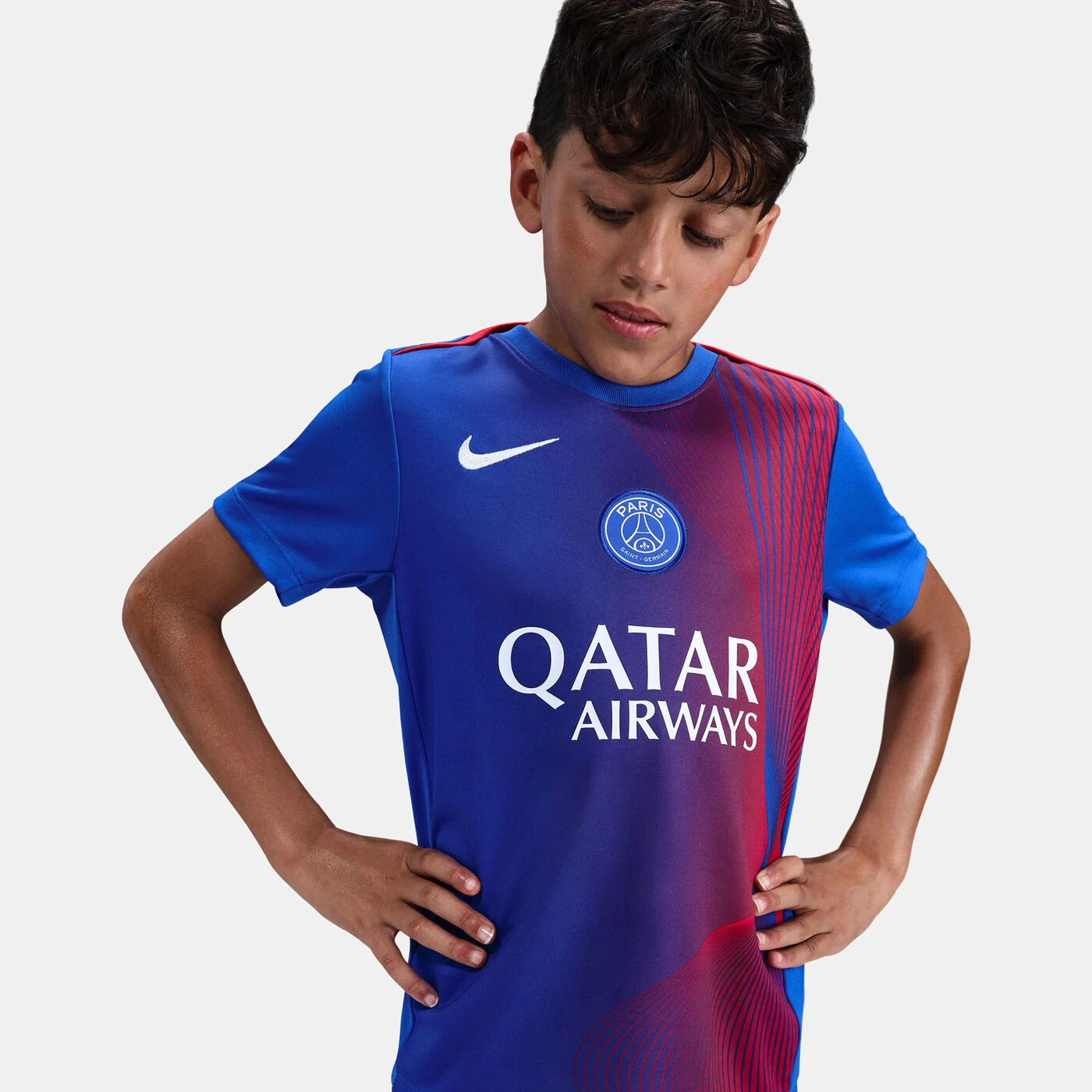 Kids' Paris Saint-Germain Academy Pro Third Pre-Match Football Top