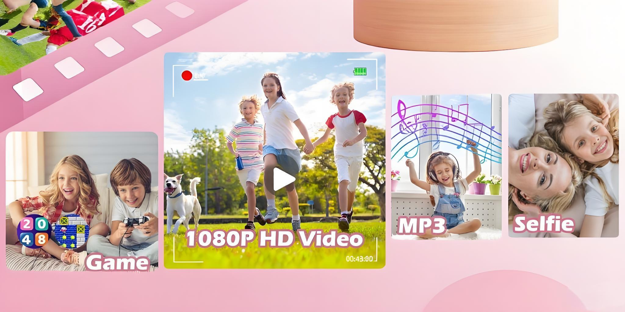 Digital Camera With 128GB Memory Card 4k CCD Digital Zoom Student Digital Cameras 48MP Portable Digital Photography Camera 180° Flip Screen Selfie Camera, Portable Pocket Camera