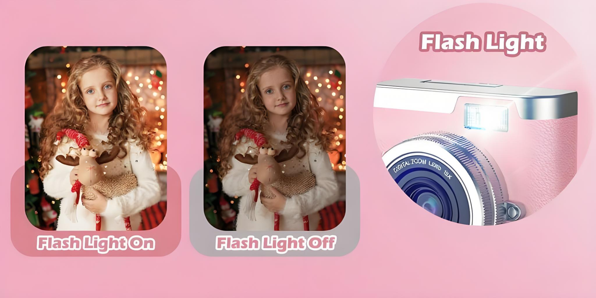 Digital Camera With 128GB Memory Card 4k CCD Digital Zoom Student Digital Cameras 48MP Portable Digital Photography Camera 180° Flip Screen Selfie Camera, Portable Pocket Camera