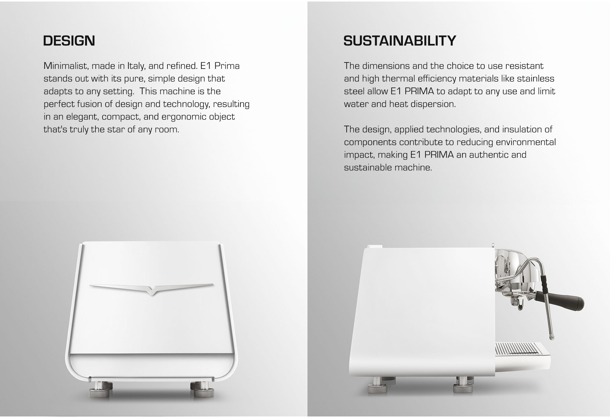 Eagle One Prima Single‑Group Espresso Machine Volumetric, Dual‑Boiler, 1600–2600W, Tank or Direct‑Plumb Water, Cool‑Touch Steam Wand, Digital Control via App, White