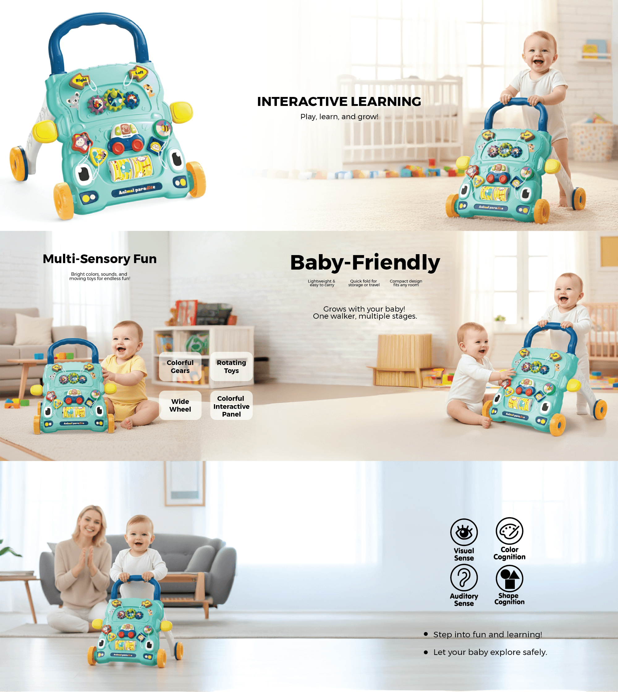 Zenito Adventure Activity Walker - Sensory & Motor Development