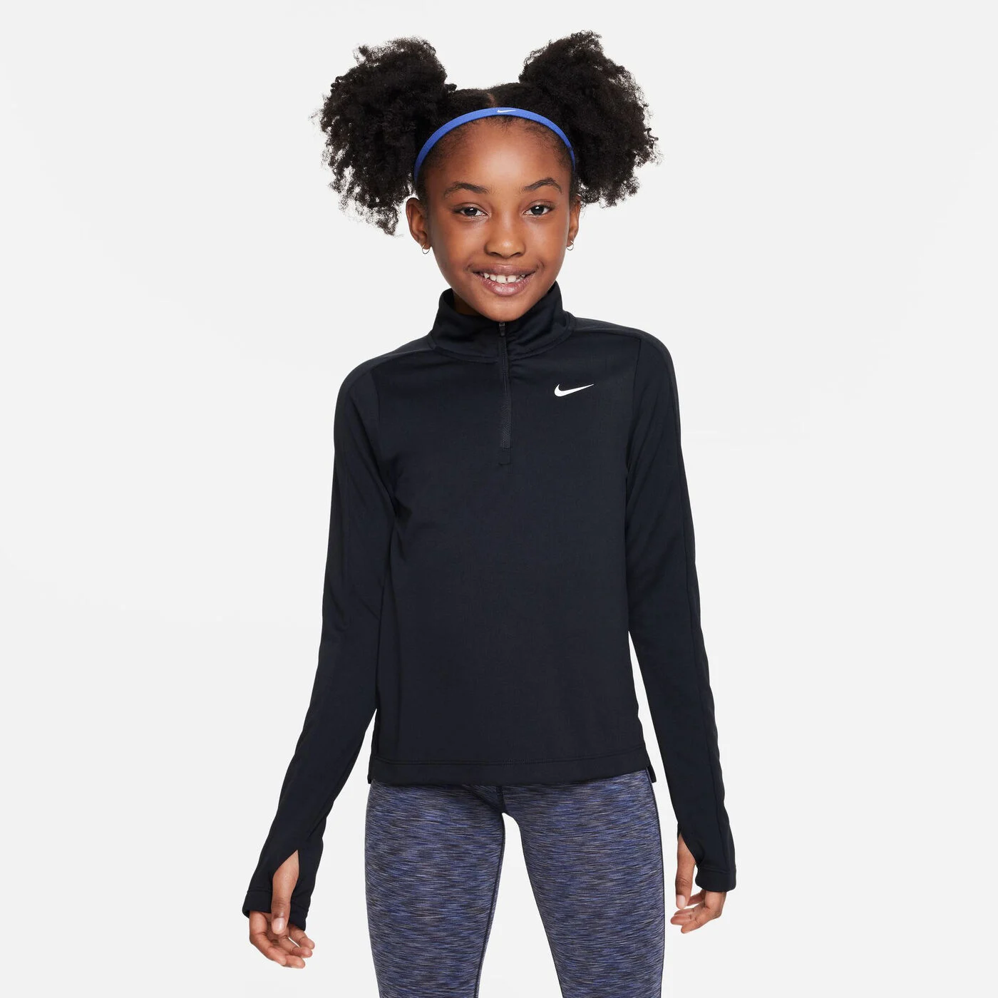 Kids' Dri-FIT Long-Sleeve 1/2-Zip Top
