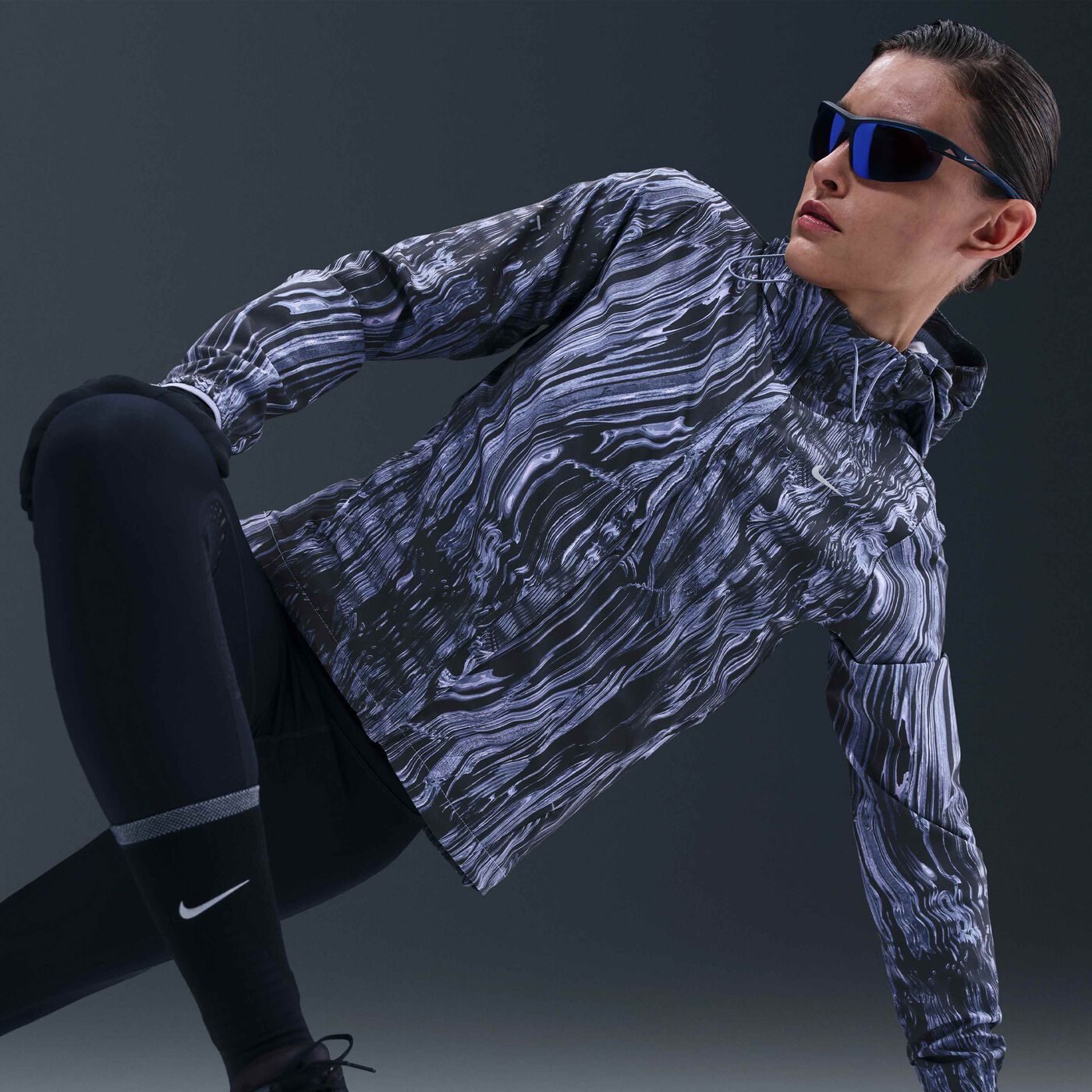 Women's Swift Repel UV Printed Running Jacket