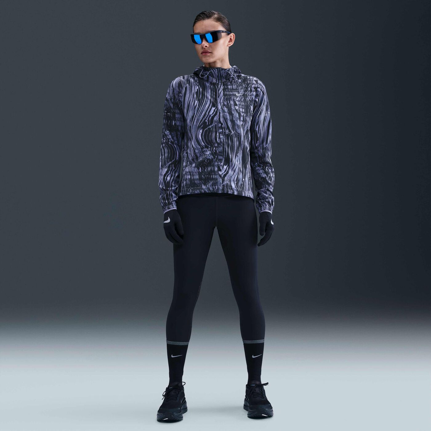 Women's Swift Repel UV Printed Running Jacket