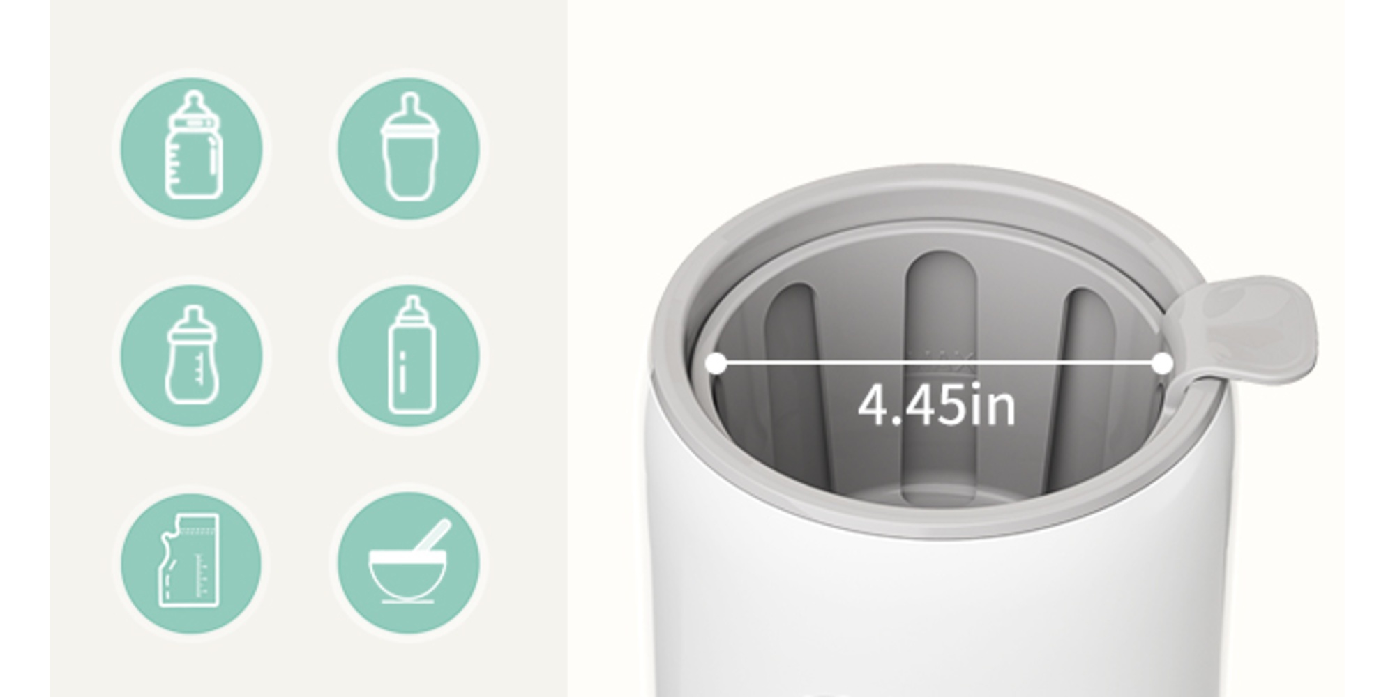 8-in-1 Fast Baby Milk Warmer with Timer for Breastmilk or Formula, Accurate Temperature Control, with Defrost, Sterili-zing, Keep, Heat Baby Food Jars Function