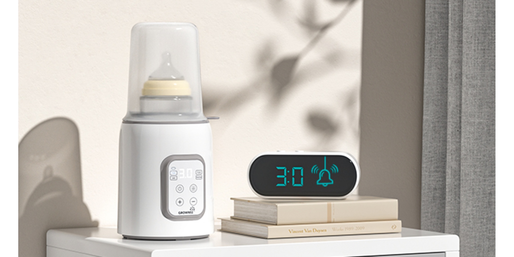 8-in-1 Fast Baby Milk Warmer with Timer for Breastmilk or Formula, Accurate Temperature Control, with Defrost, Sterili-zing, Keep, Heat Baby Food Jars Function