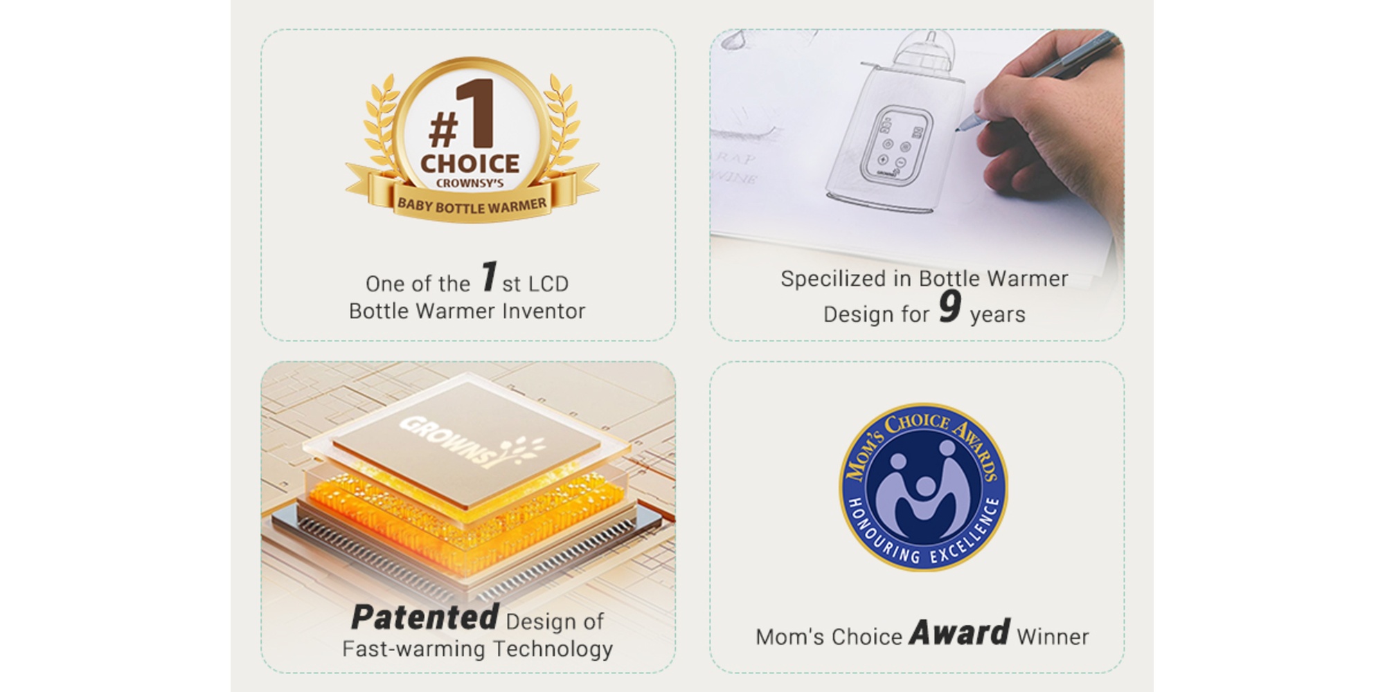 8-in-1 Fast Baby Milk Warmer with Timer for Breastmilk or Formula, Accurate Temperature Control, with Defrost, Sterili-zing, Keep, Heat Baby Food Jars Function