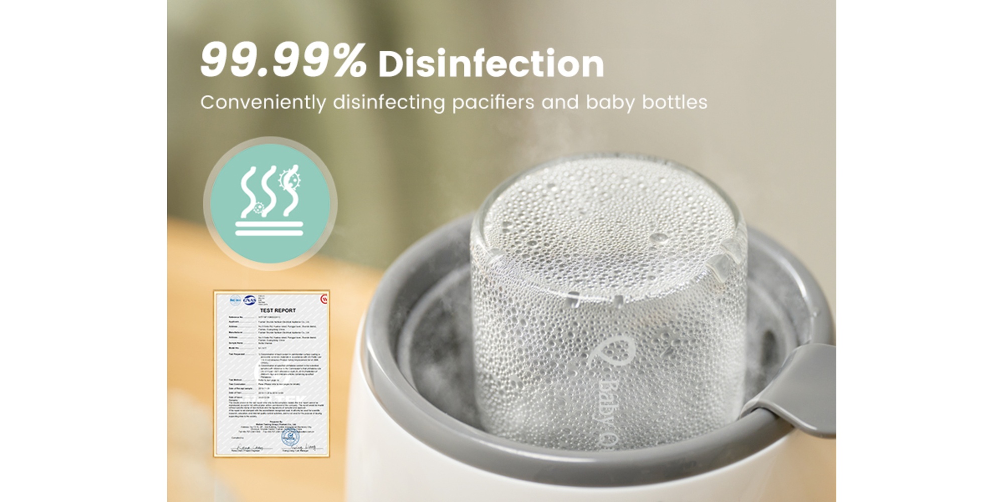 8-in-1 Fast Baby Milk Warmer with Timer for Breastmilk or Formula, Accurate Temperature Control, with Defrost, Sterili-zing, Keep, Heat Baby Food Jars Function