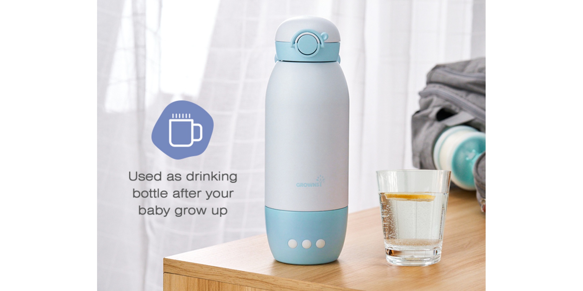 Portable Bottle Warmer for Breast Milk â€“ Fast, Even Heating with Precise Temperature Control â€“ USB-C Rechargeable, Leak-Proof, Travel-Friendly Baby Bottle Heater for On-the-Go Moms