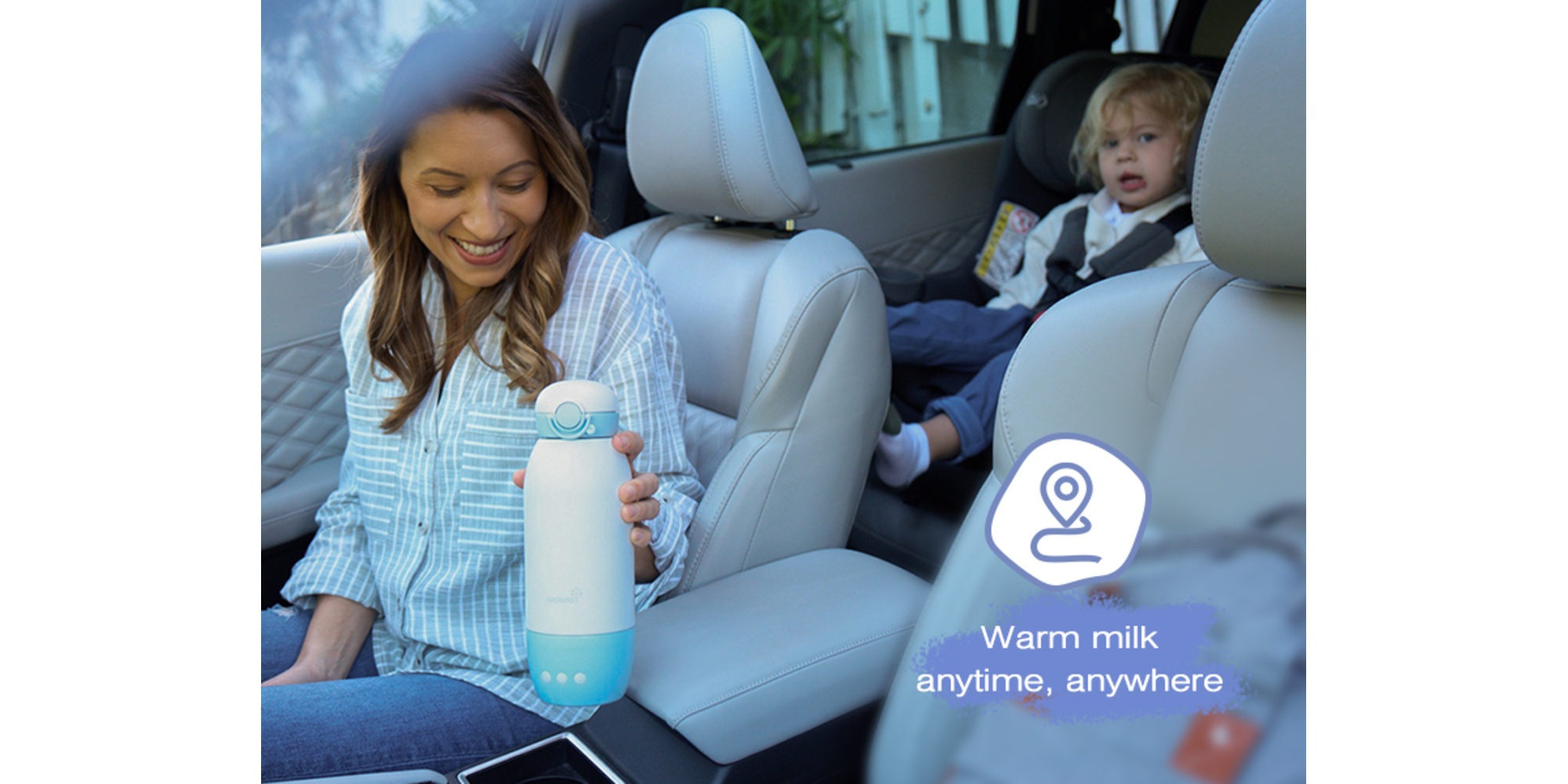 Portable Bottle Warmer for Breast Milk â€“ Fast, Even Heating with Precise Temperature Control â€“ USB-C Rechargeable, Leak-Proof, Travel-Friendly Baby Bottle Heater for On-the-Go Moms