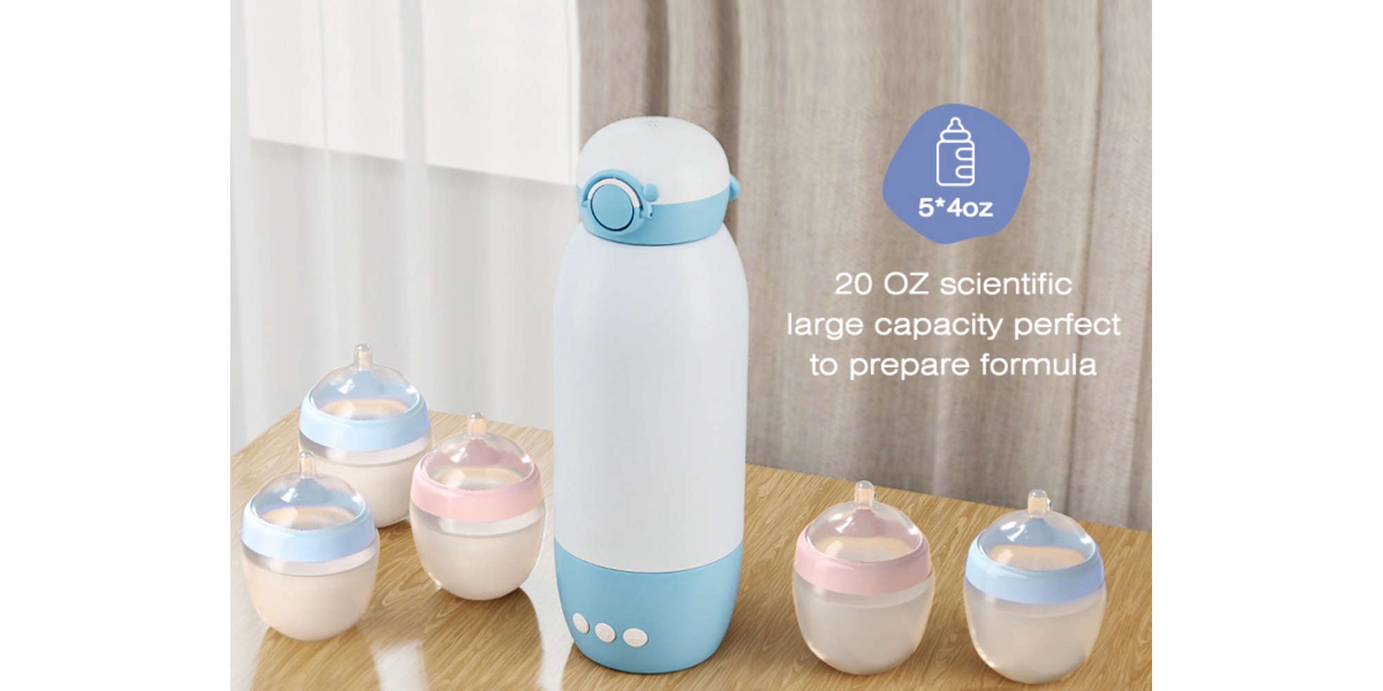 Portable Bottle Warmer for Breast Milk â€“ Fast, Even Heating with Precise Temperature Control â€“ USB-C Rechargeable, Leak-Proof, Travel-Friendly Baby Bottle Heater for On-the-Go Moms