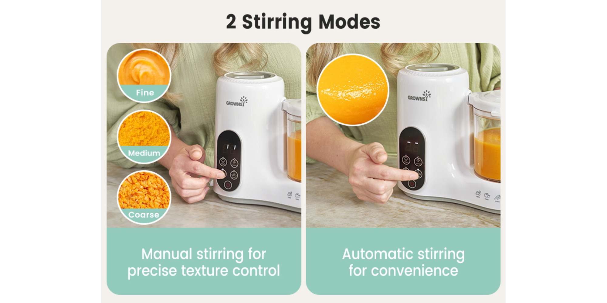 Baby Food Maker with Steam Basket, One Step Baby Food Processor Steamer Puree Blender Grinder Mills Machine, Auto Cooking Grinding and Sterili-zing for Healthy Homemade Baby Food, BPA-Free