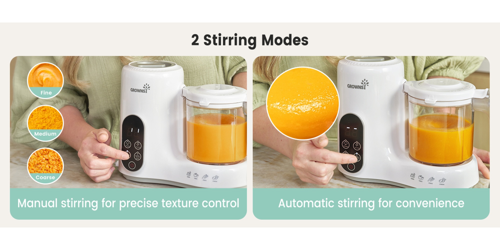 Baby Food Maker with Steam Basket, One Step Baby Food Processor Steamer Puree Blender Grinder Mills Machine, Auto Cooking Grinding and Sterili-zing for Healthy Homemade Baby Food, BPA-Free