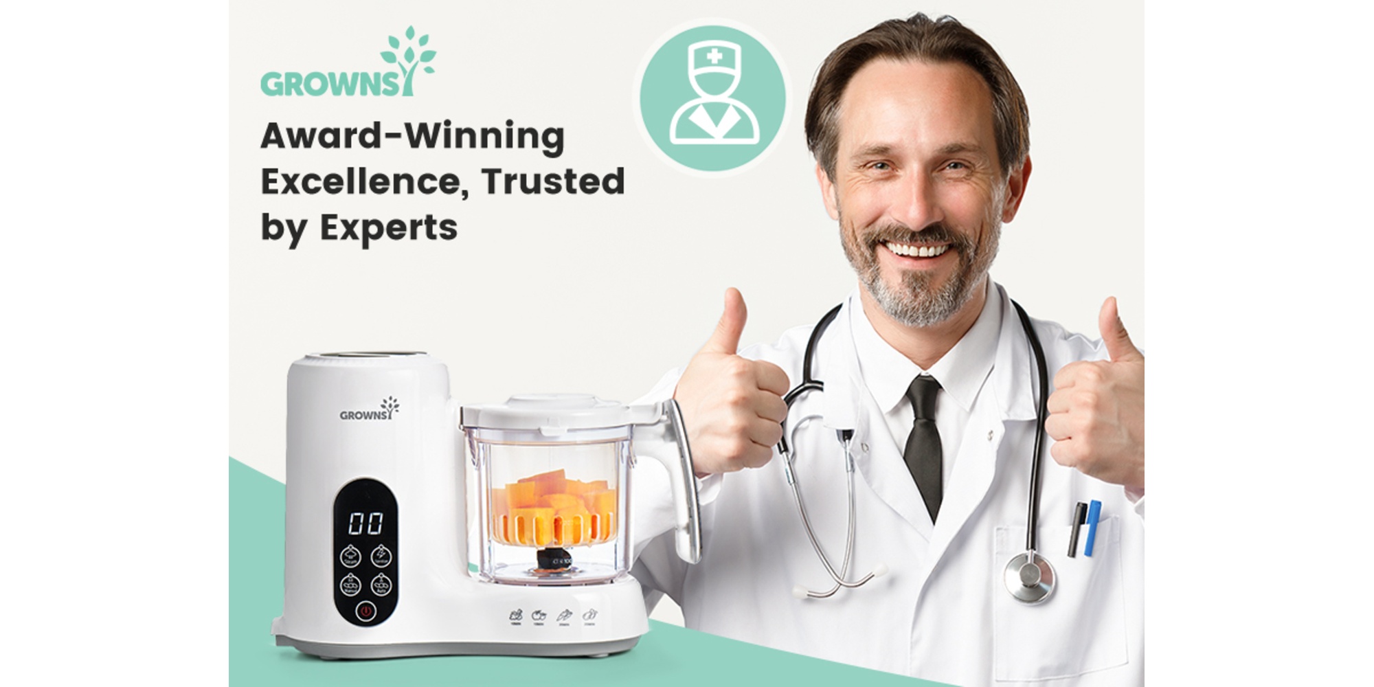 Baby Food Maker with Steam Basket, One Step Baby Food Processor Steamer Puree Blender Grinder Mills Machine, Auto Cooking Grinding and Sterili-zing for Healthy Homemade Baby Food, BPA-Free