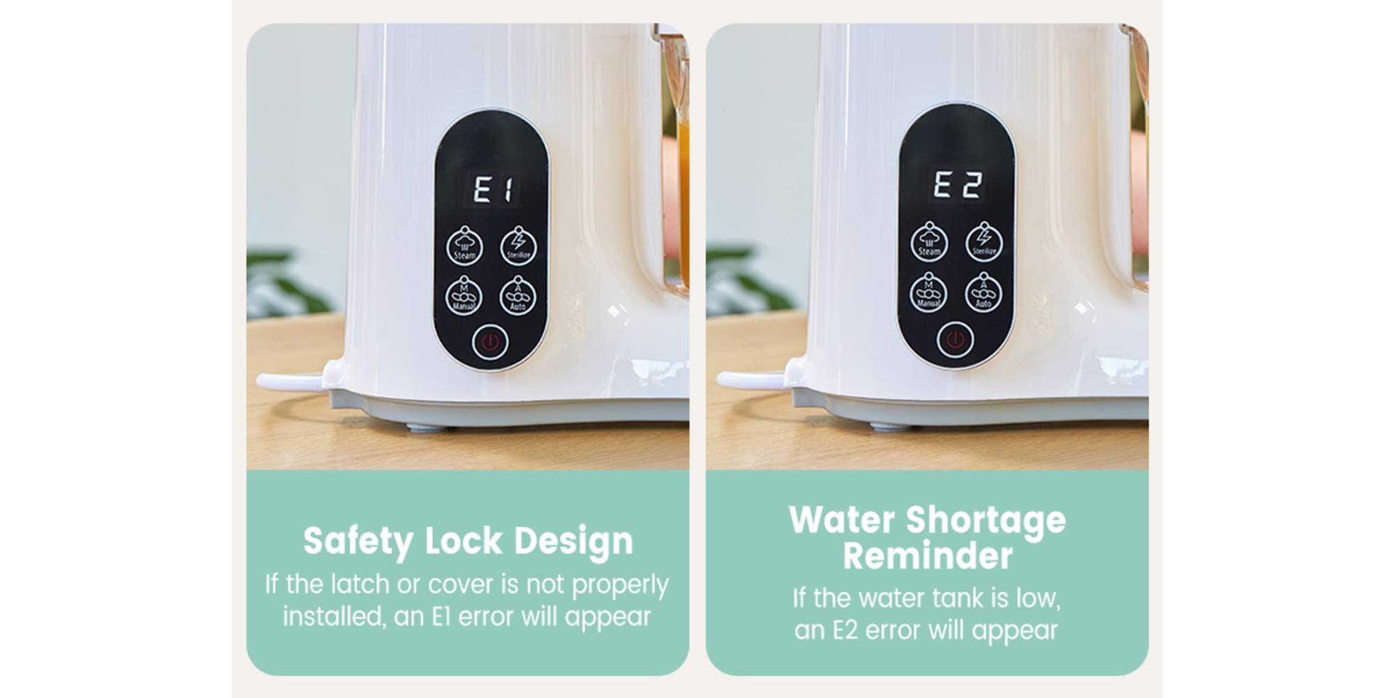 Baby Food Maker with Steam Basket, One Step Baby Food Processor Steamer Puree Blender Grinder Mills Machine, Auto Cooking Grinding and Sterili-zing for Healthy Homemade Baby Food, BPA-Free