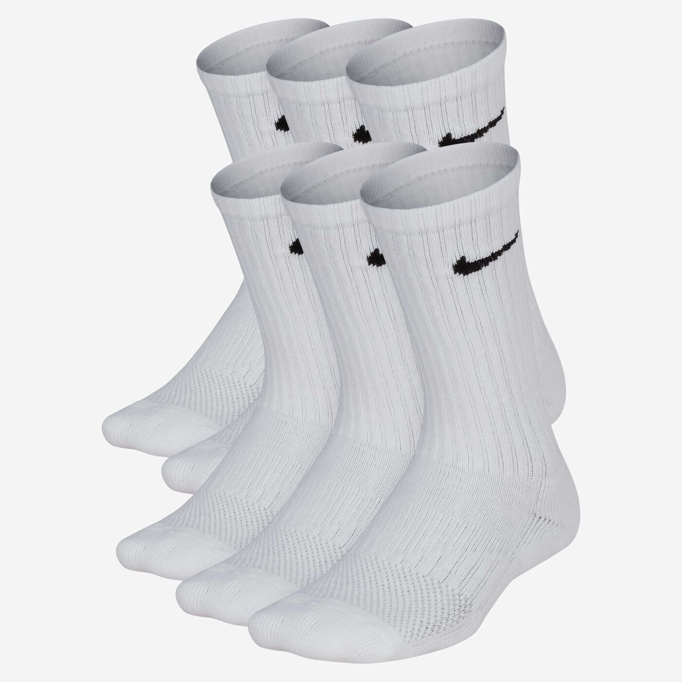 Kids' Everyday Cushioned Crew Socks (6 Pairs)