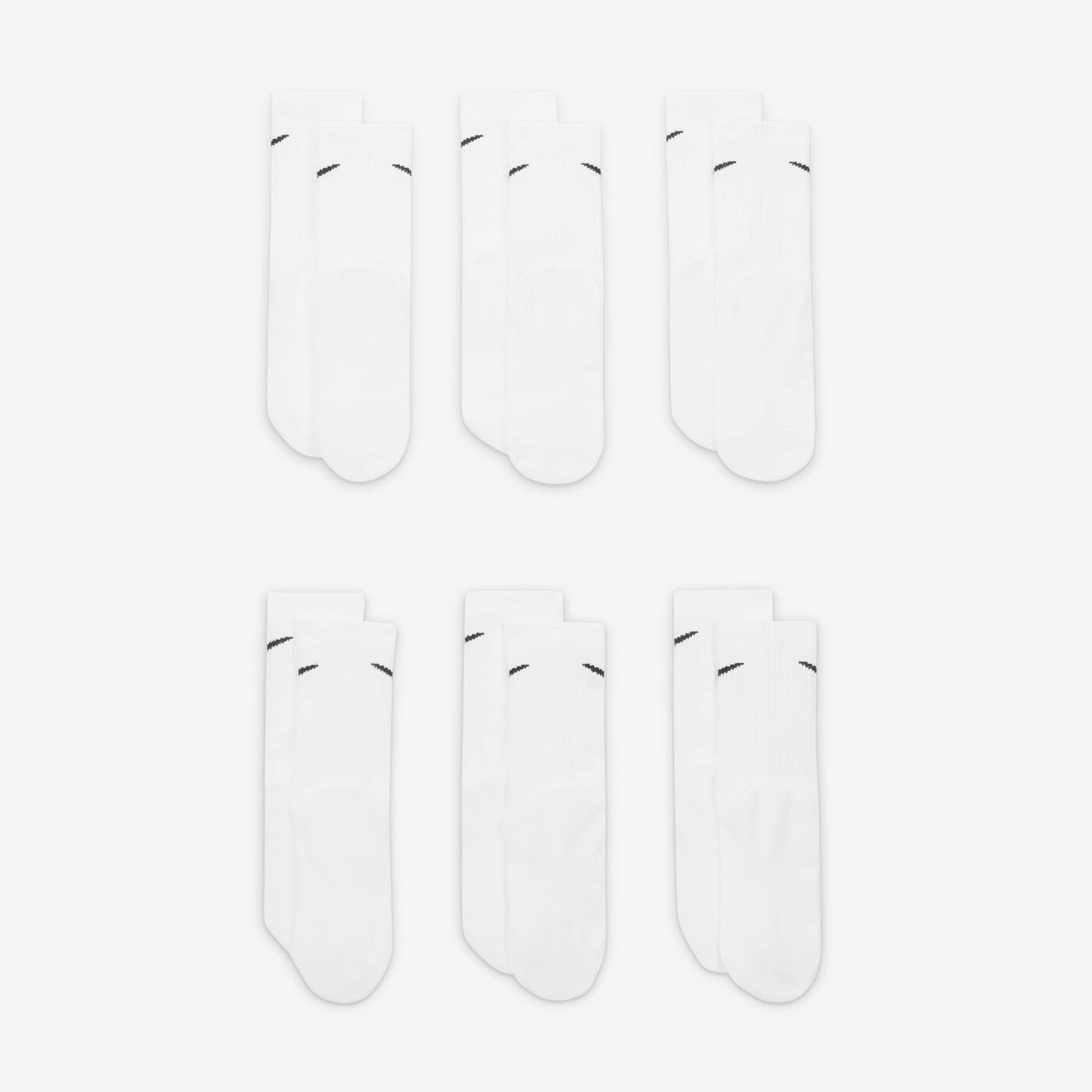 Kids' Everyday Cushioned Crew Socks (6 Pairs)