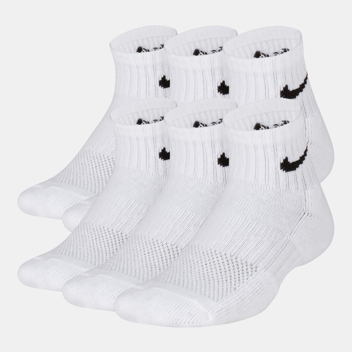 Kids' Everyday Plus Cushioned Training Ankle Socks (6 Pairs)