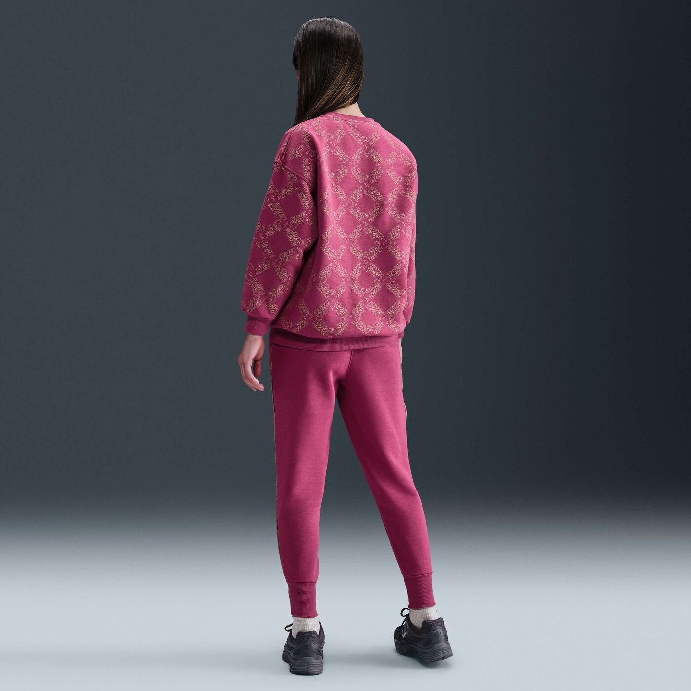 Kids' Sportswear Club Fleece Printed Crewneck Sweatshirt