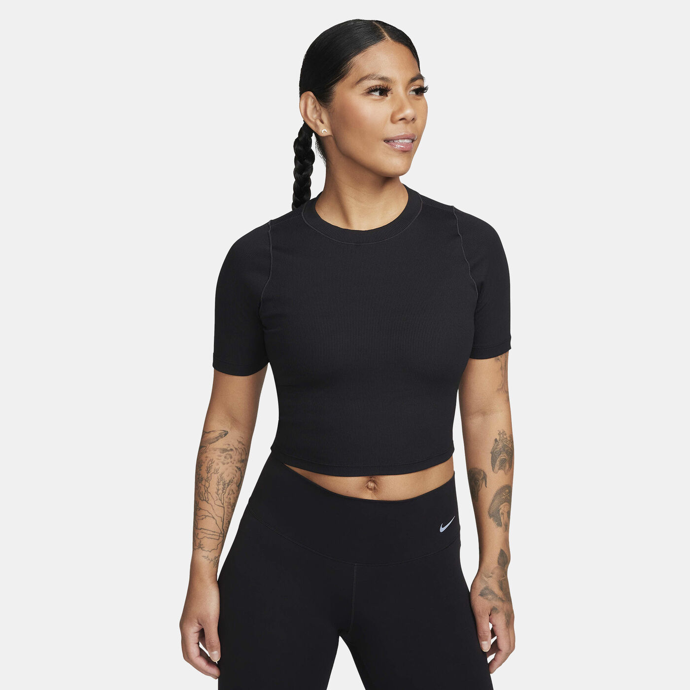 Women's Dri-FIT Zenvy Rib Training Crop Top