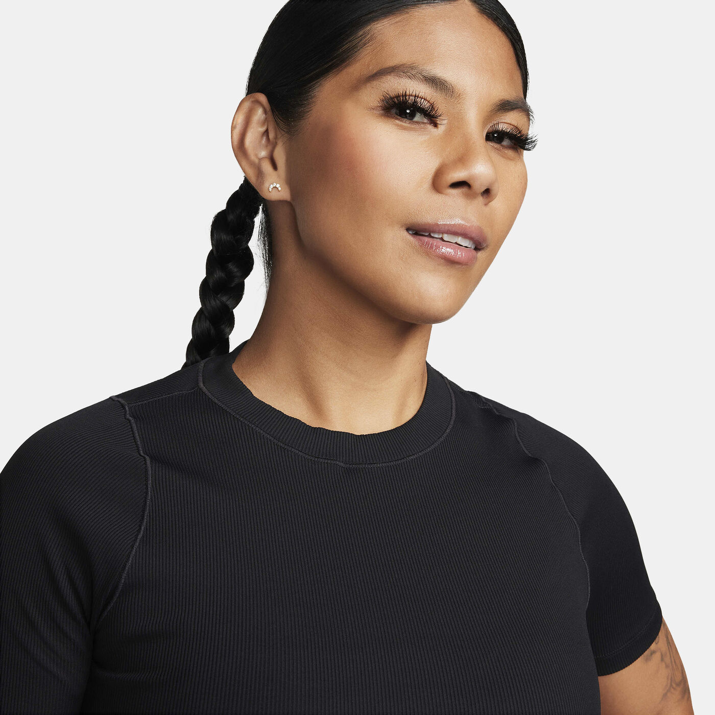 Women's Dri-FIT Zenvy Rib Training Crop Top