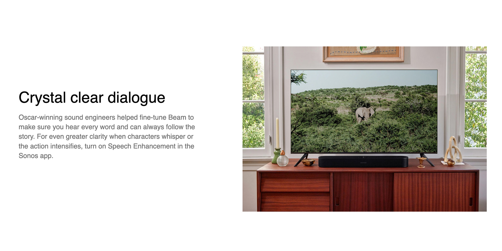 Beam (Gen 2) - Compact Soundbar with Dolby Atmos and Voice Control - BEAM2UK1BLK Black